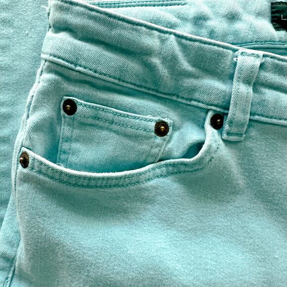 LRL Lauren Jeans Co Turquoise Straight Leg Leather Patch Y2K Women's 6 - Picture 6 of 12